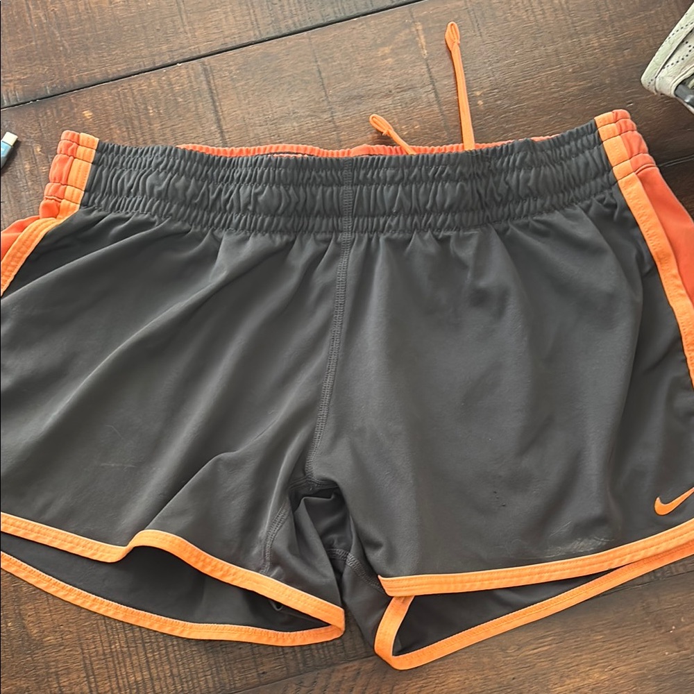 Nike Women's Athletic Shorts Black and Orange